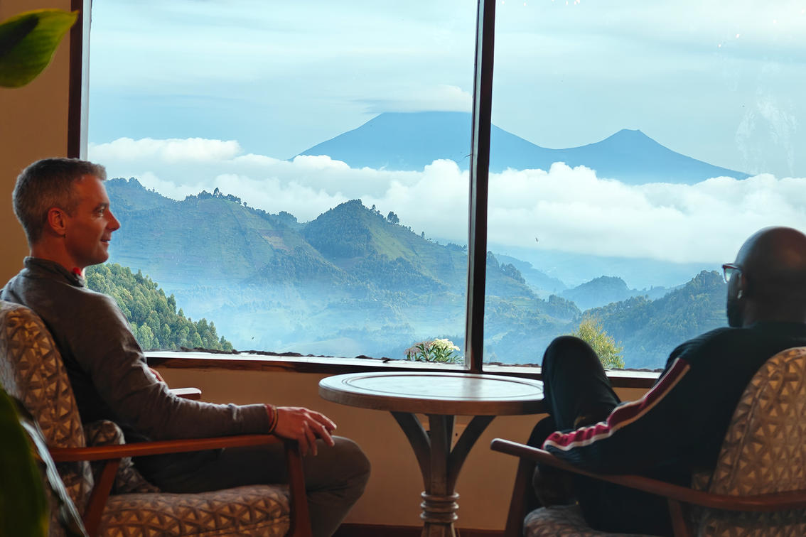 Couple enjoying a private luxury safari experience in Africa