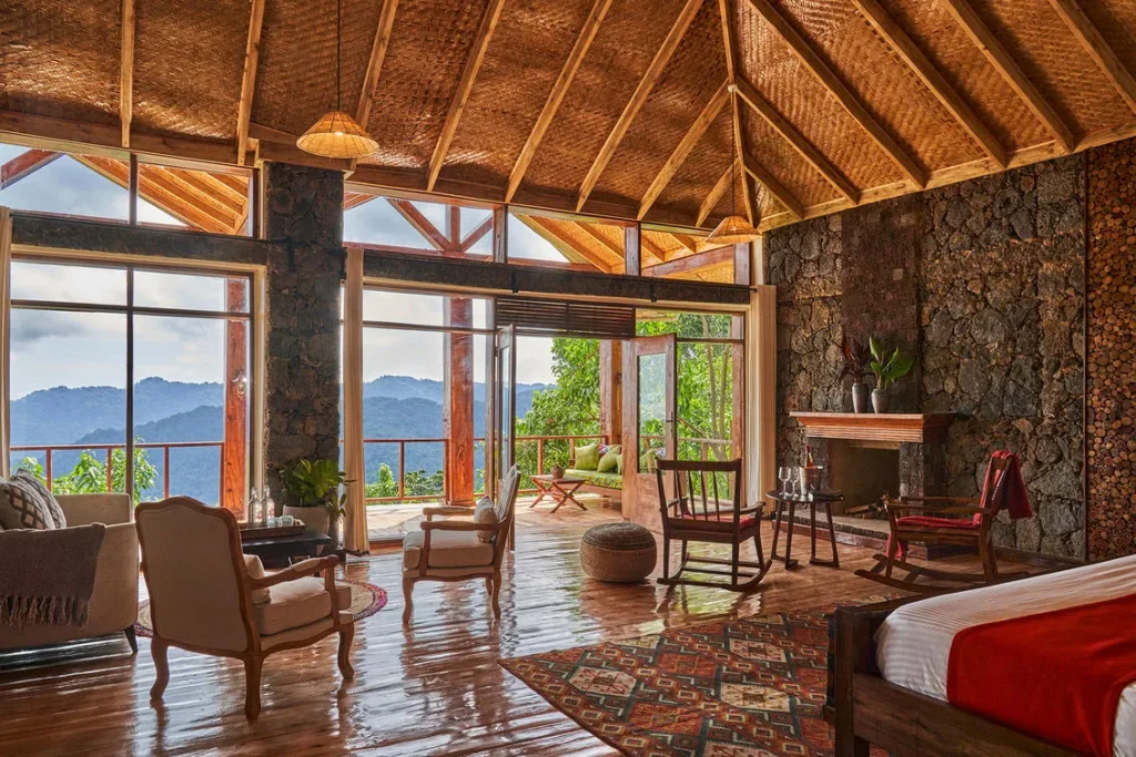 Luxury cottage with forest views at Nkuringo Gorilla Lodge Bwindi Uganda