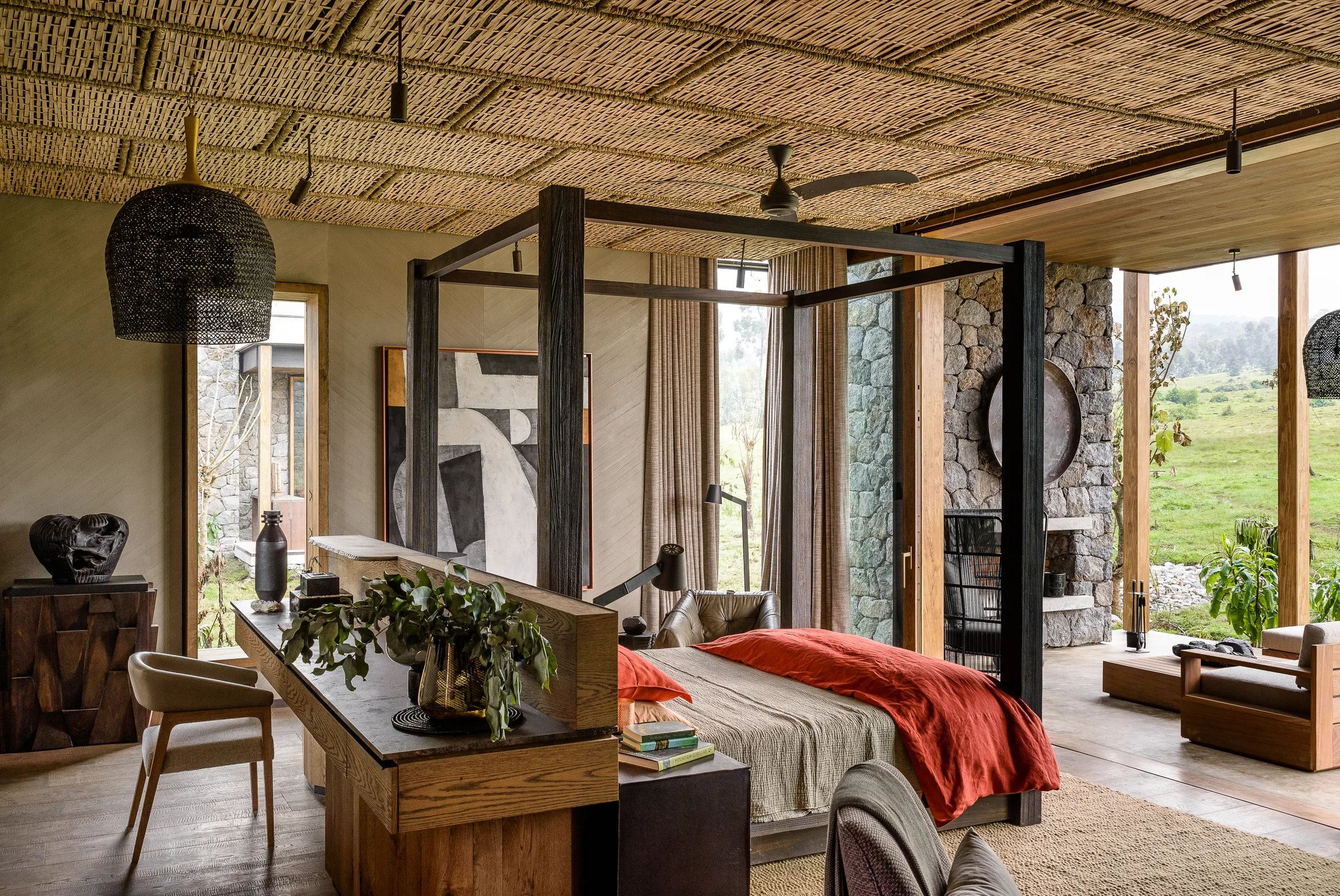 Singita Kataza House luxury bedroom Rwanda