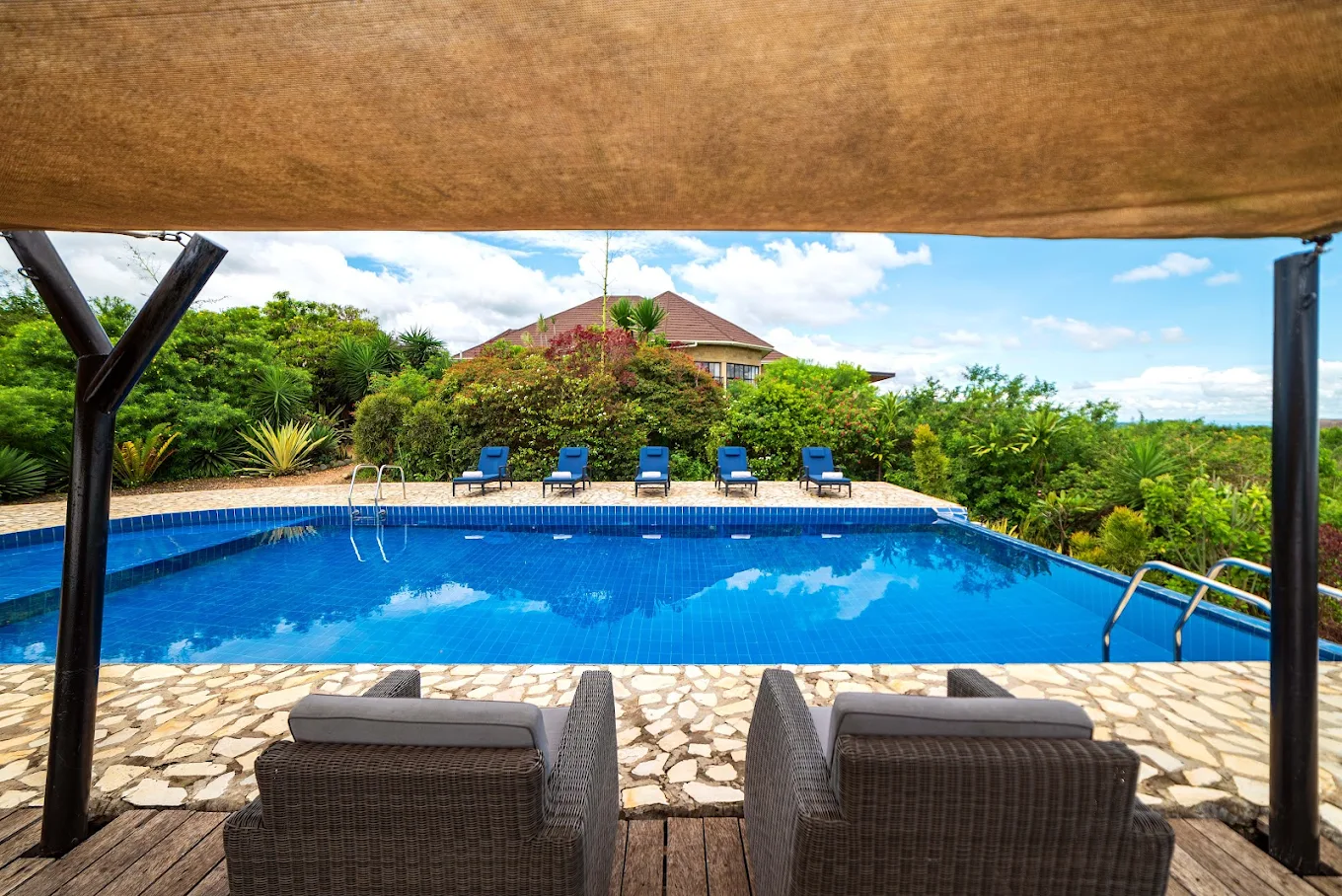 Elephant Plains Lodge overlooking Queen Elizabeth National Park savannah