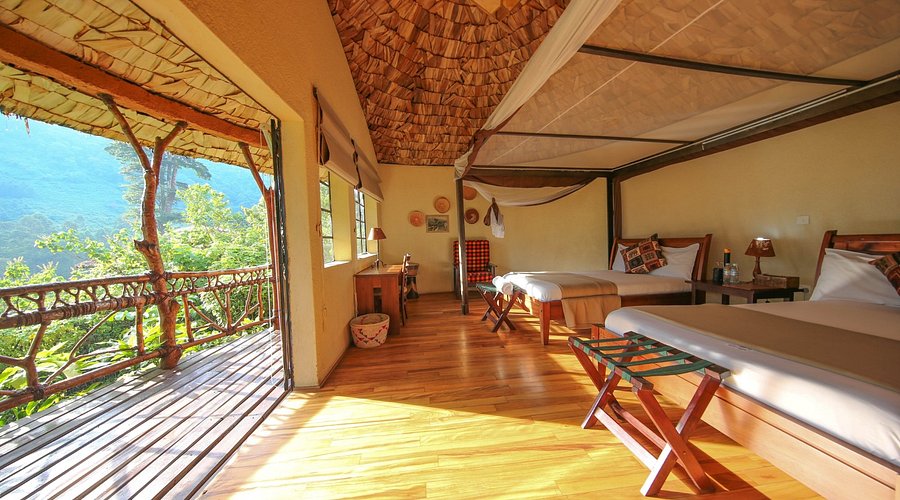 Mahogany Springs Lodge is often regarded as one of the best value luxury properties near Bwindi Impenetrable National Park. The lodge features spacious suites, beautiful gardens, private terraces, gourmet cuisine, and outstanding hospitality while maintaining competitive pricing within the luxury category. Guests enjoy a tranquil atmosphere, personalized service, and easy access to gorilla trekking