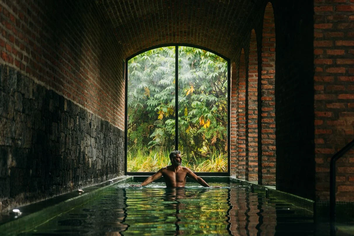 essions, wellness therapies, healthy gourmet cuisine, nature immersion, and peaceful luxury accommodations designed to enhance both physical and mental well-being throughout the